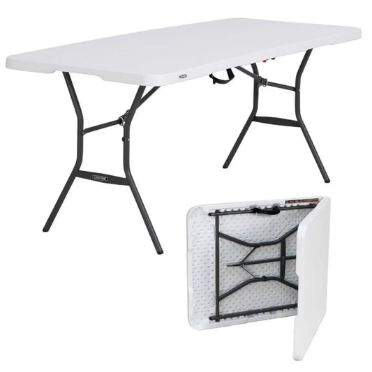6 Ft White Folding Table