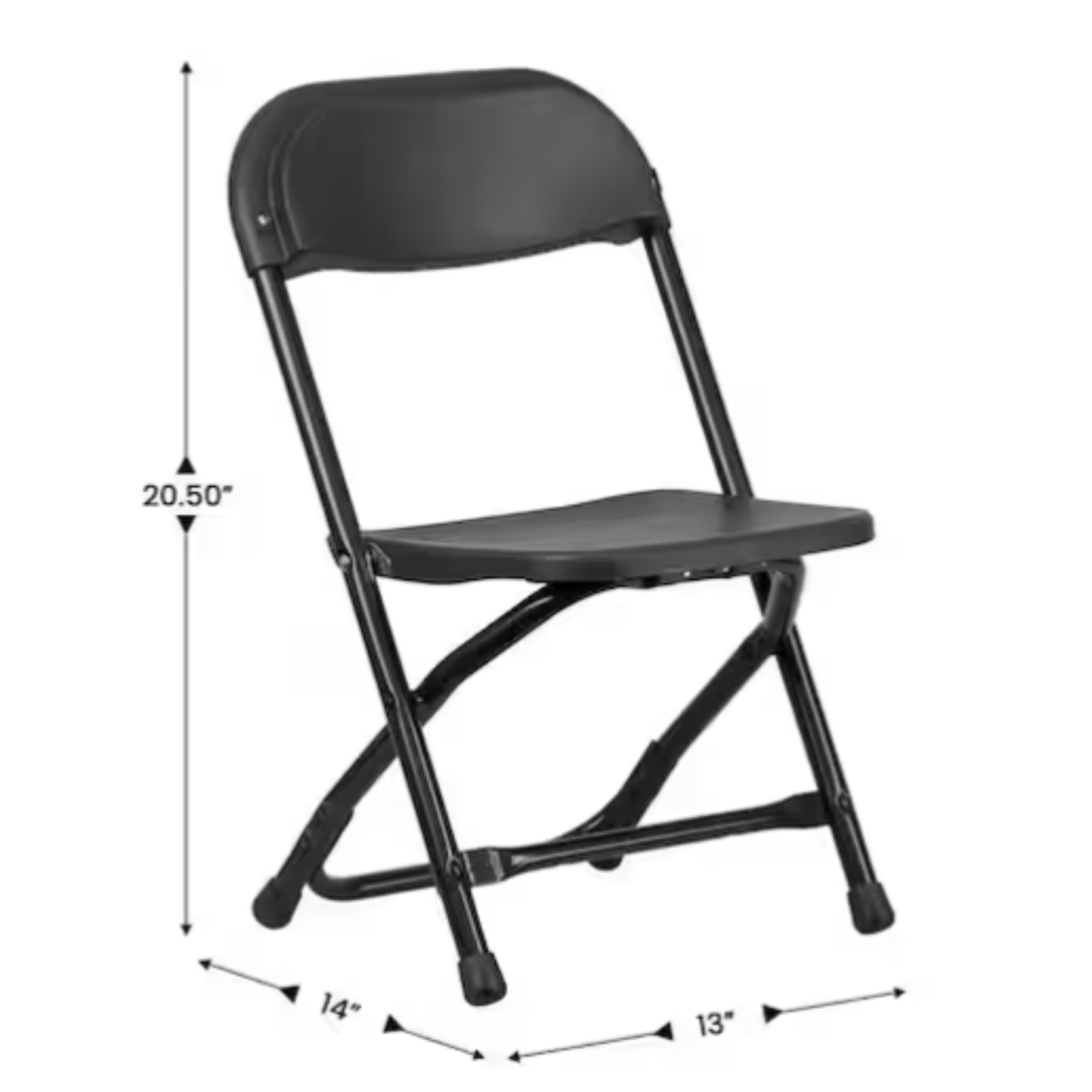 Kids Black Plastic Folding Chair – Child Size